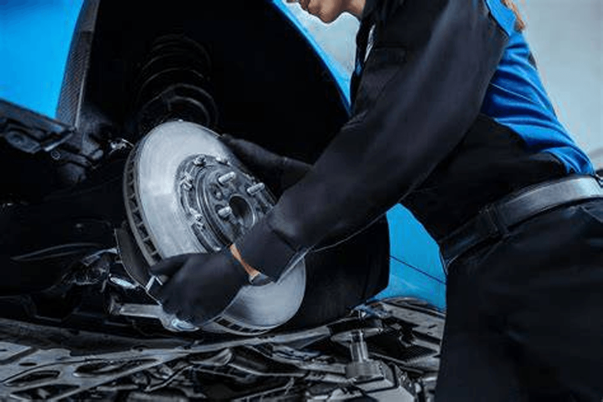 Certified technicians performing precision brake service at Auto Airbag & Electrical Specialist.