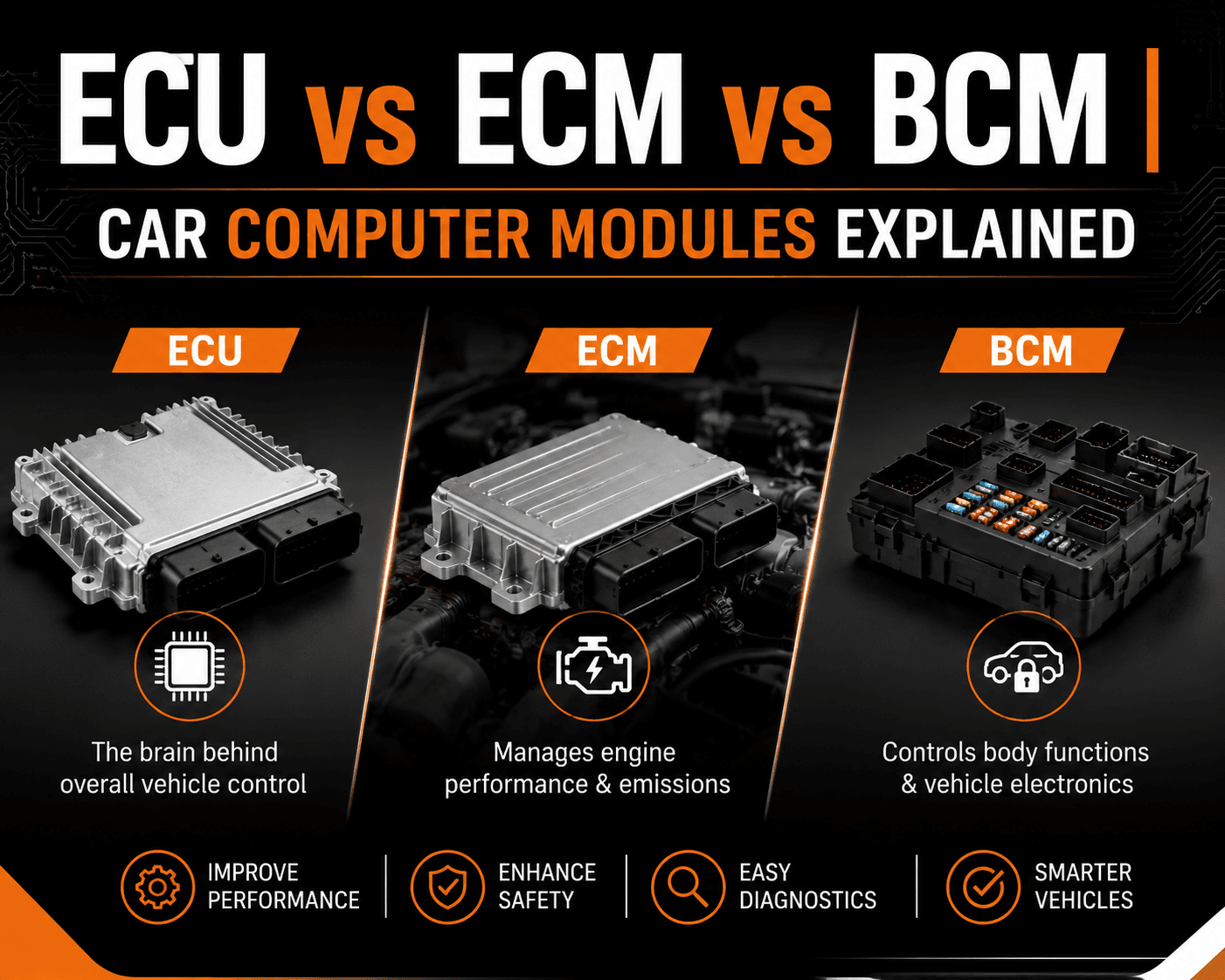 ECU vs ECM vs BCM ECU vs ECM vs BCM