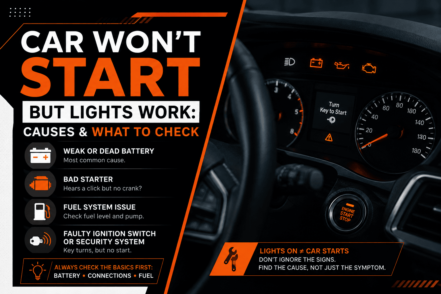 Car Won’t Start but the Lights Work